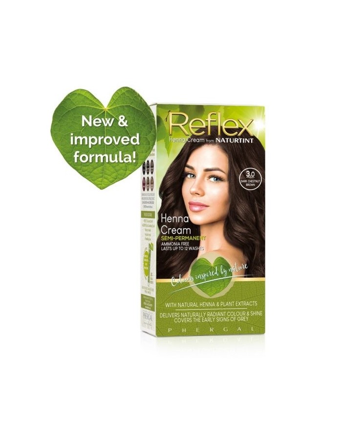 Reflex Semi-Permanent Henna Cream 3.0 Dark Chestnut Brown – 110ml