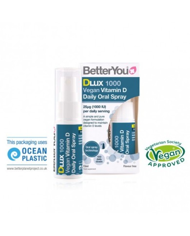 BetterYou Dlux 1000 vegan oral spray 15ml
