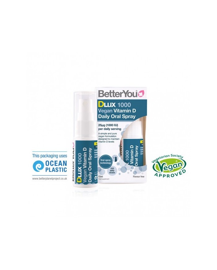 BetterYou Dlux 1000 vegan oral spray 15ml