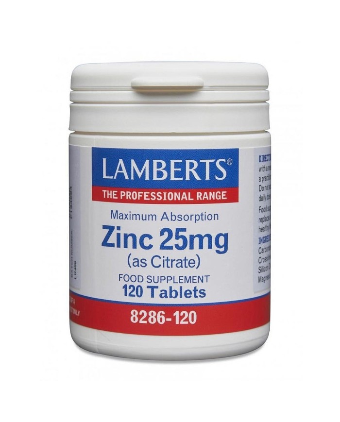 Lamberts Zinc 120 Tablets /25mg (as Citrate)