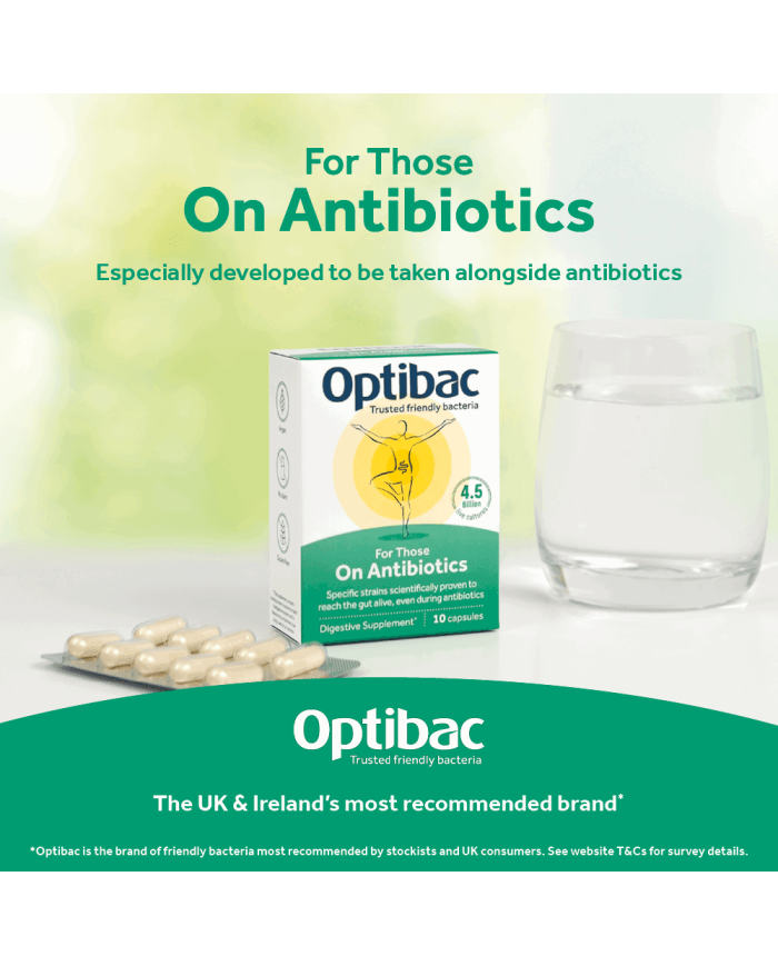 OptiBac For Those on Antibiotics 10 Capsules