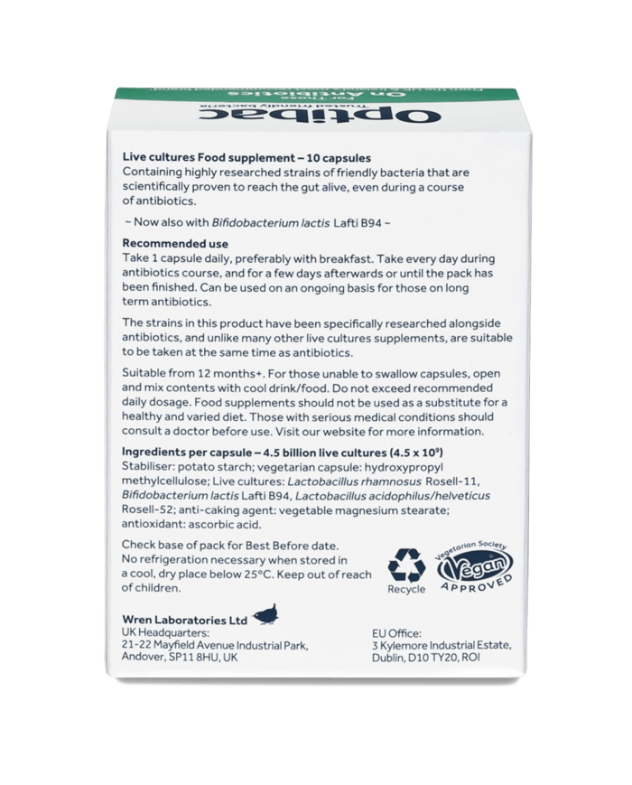 OptiBac For Those on Antibiotics 10 Capsules