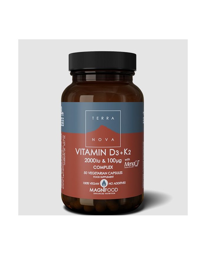 TERRANOVA Vitamin D3 + K2 Complex - 2000iu & 100mcg / 50s & 100s