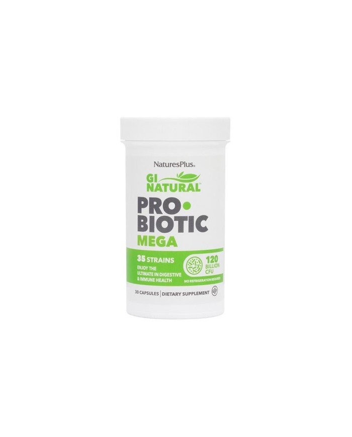 Nature's Plus GI Natural Pro Biotic Mega 120 Billion CFU 30 Capsules