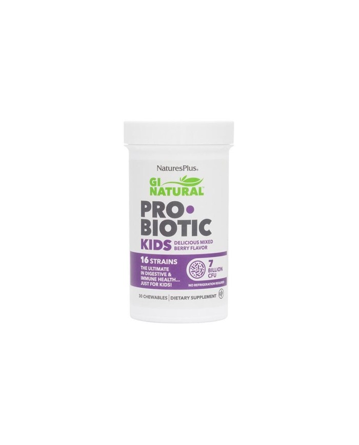 Nature's Plus GI Natural Pro.Biotic Kids 7 Billion CFU 30 Chewables
