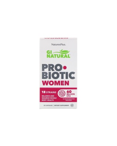 Nature's Plus GI Natural Pro Biotic Women 60 Billion CFU 30 Capsules