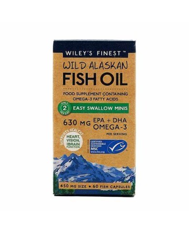 Wiley's Finest Wild Alaskan Fish Oil Peak EPA  60 & 180  Easy Swallow Minis Softgel
