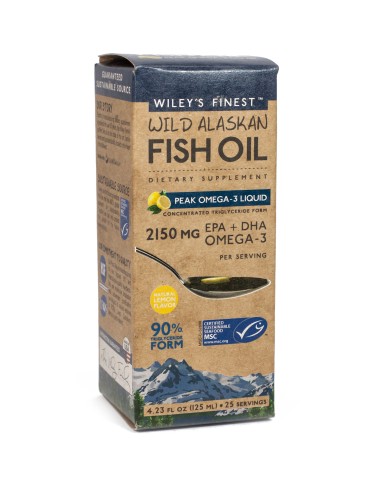 Wiley's Finest Wild Alaskan Fish Oil Peak Omega-3 - 125ml (25 serving)