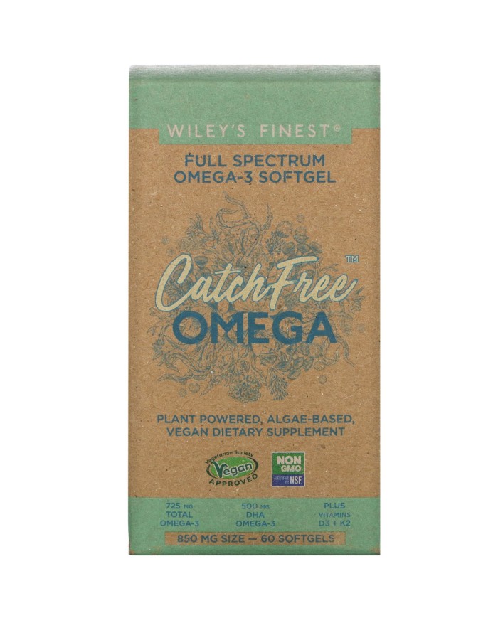 Wiley's Finest Catch Free Vegan Full Spectrum Omega 3 (60 Softgels)