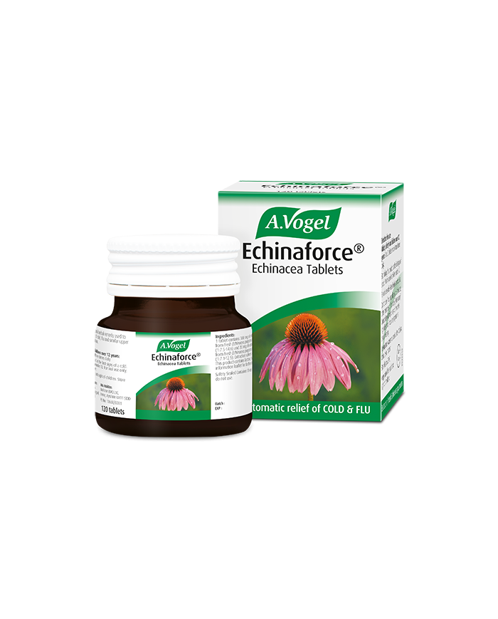 A.Vogel Echinaforce Echinacea Tablets relieves cold & flu symptoms by strengthening the immune system