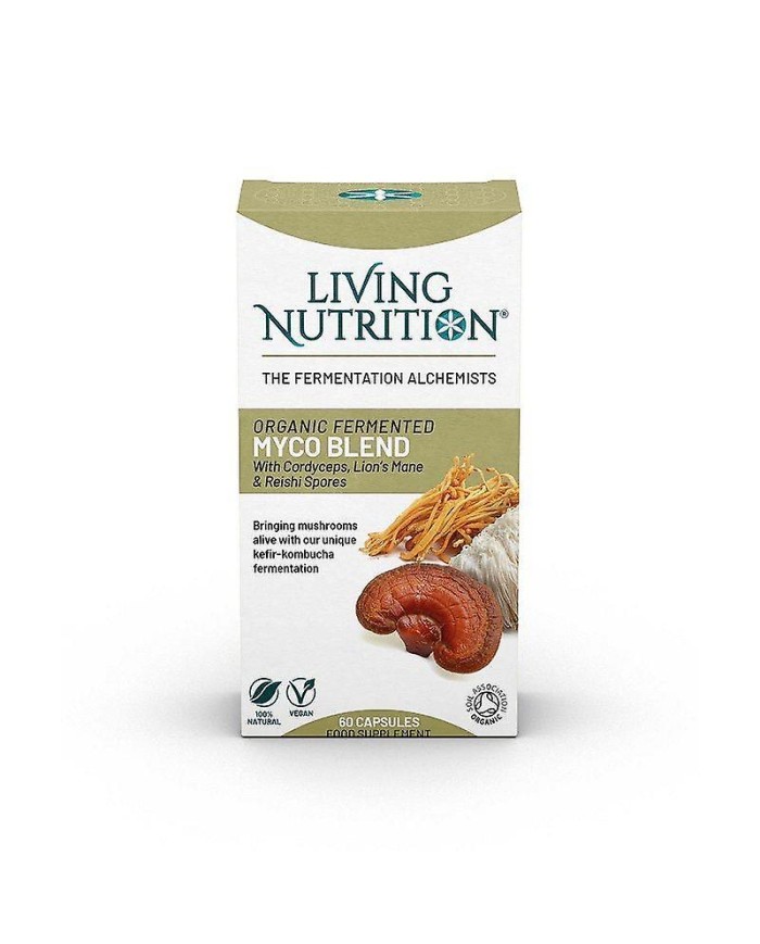 Living Nutrition Organic Fermented Myco Blend Caps 60