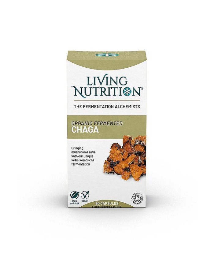 Living Nutrition Organic Fermented Chaga Caps 60