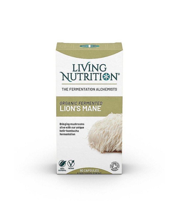 Living Nutrition Organic Fermented Lion's Mane Caps 60