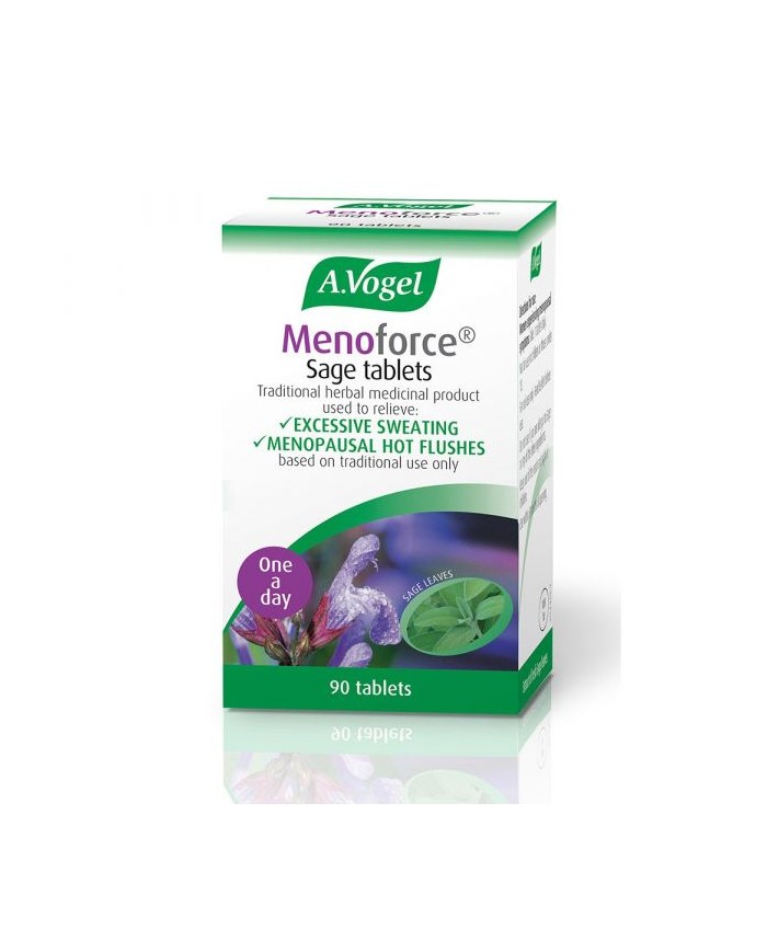 A.Vogel Menoforce Sage Tablets for Menopausal Hot Flushes and Night Sweats, One-a-Day, 30s & 90s tablets