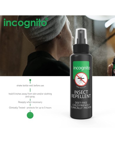 incognito Insect Repellent Spray 100ml - Natural, DEET free formula