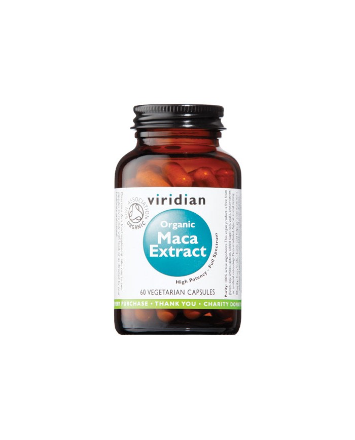 Viridian Organic Maca Extract (High Potency) - 60 Vegicaps