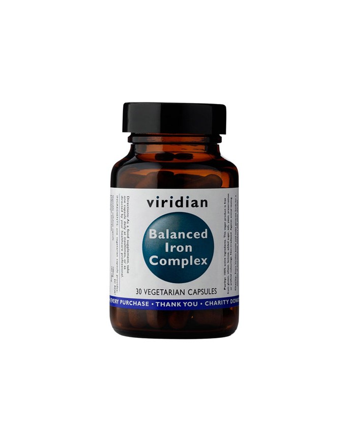 Viridian Balanced Iron Complex - 30 x 15mg Vegicaps