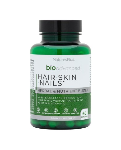 Nature's Plus Bioadvanced Hair Skin Nails, 60CAPS