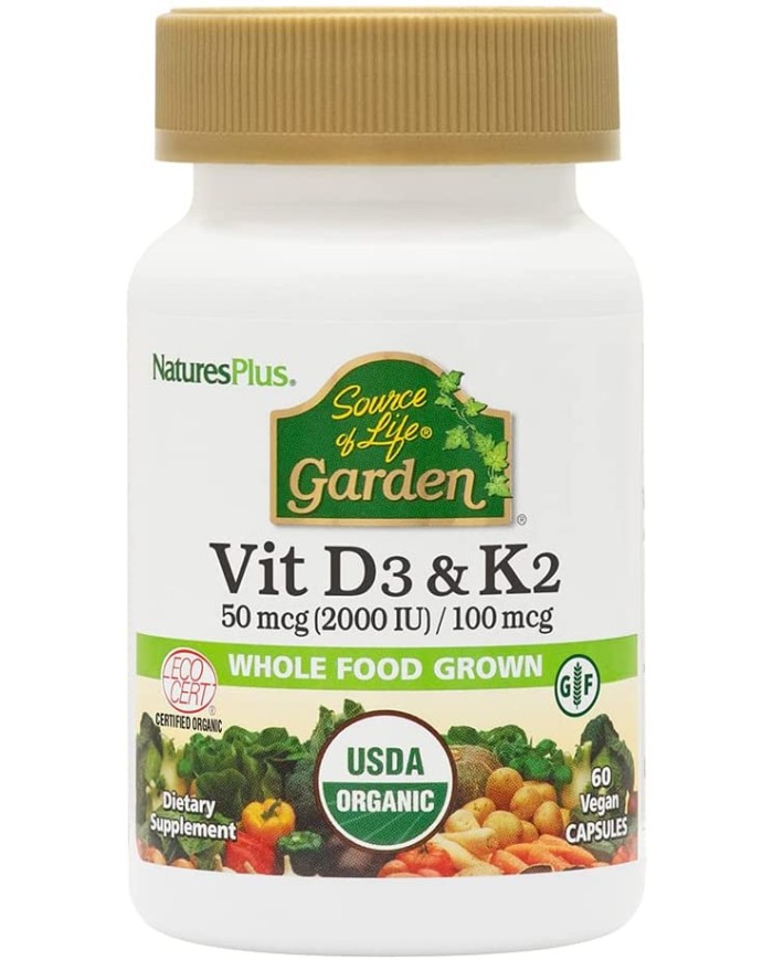 Nature's Plus Source of Life Garden Vitamins D3 & K2