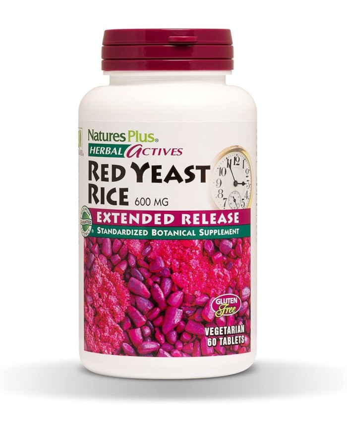 Nature's Plus Herbal Actives Red Yeast Rice 60 Capsules