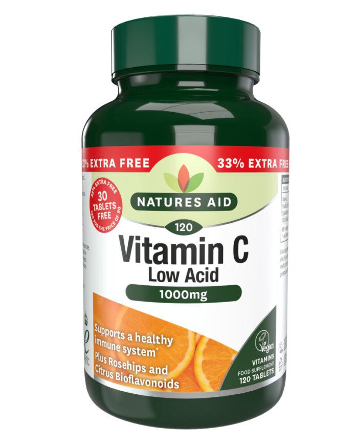 Natures Aid Vitamin C 1000mg Low Acid