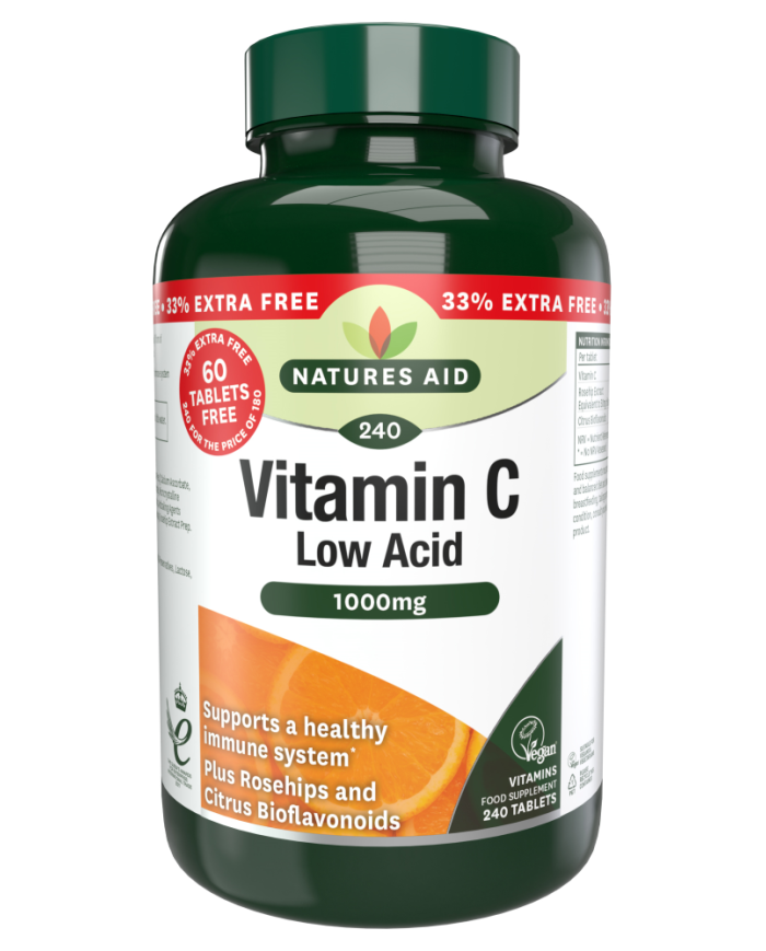 Natures Aid Vitamin C 1000mg Low Acid