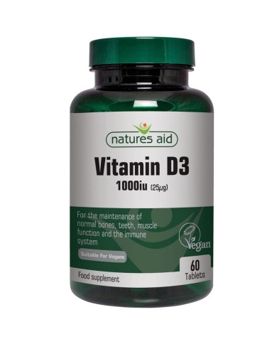 Natures Aid Vitamin D3 1000iu (Vegan)