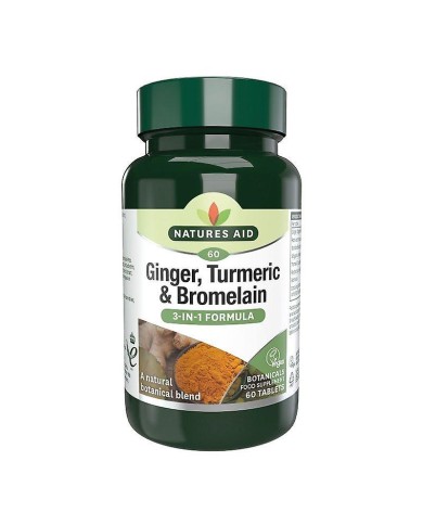 Natures Aid Ginger, Turmeric & Bromelain