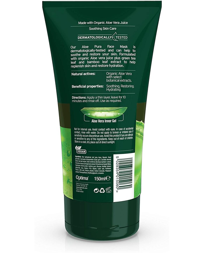 Aloe Pura, Organic Aloe Vera Face Mask 150ml
