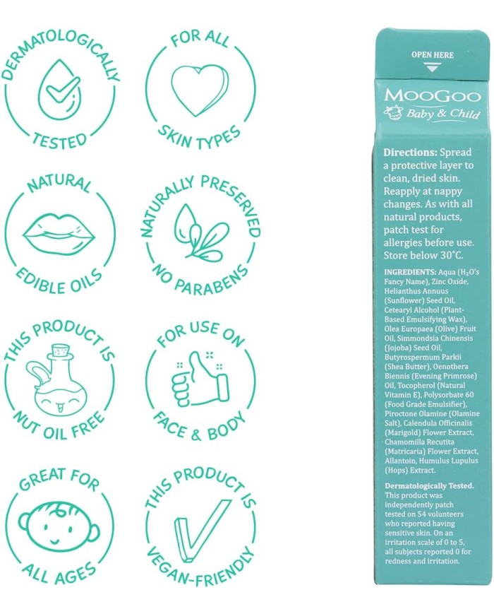 MooGoo Nappy Balm - A naturally gentle diaper cream for sensitive baby skin