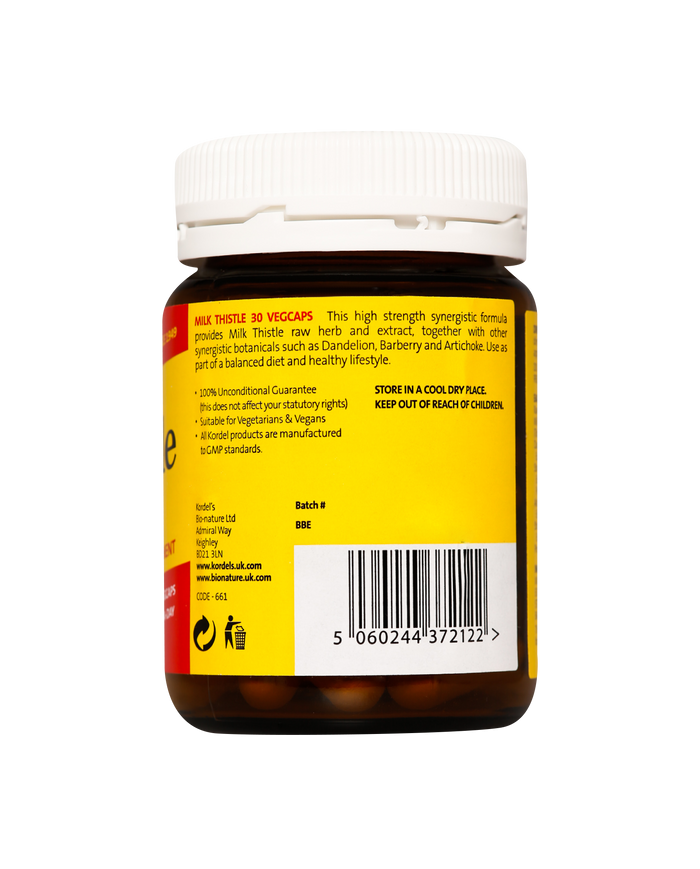 Kordels Milk Thistle Plus 30 Veg Caps
