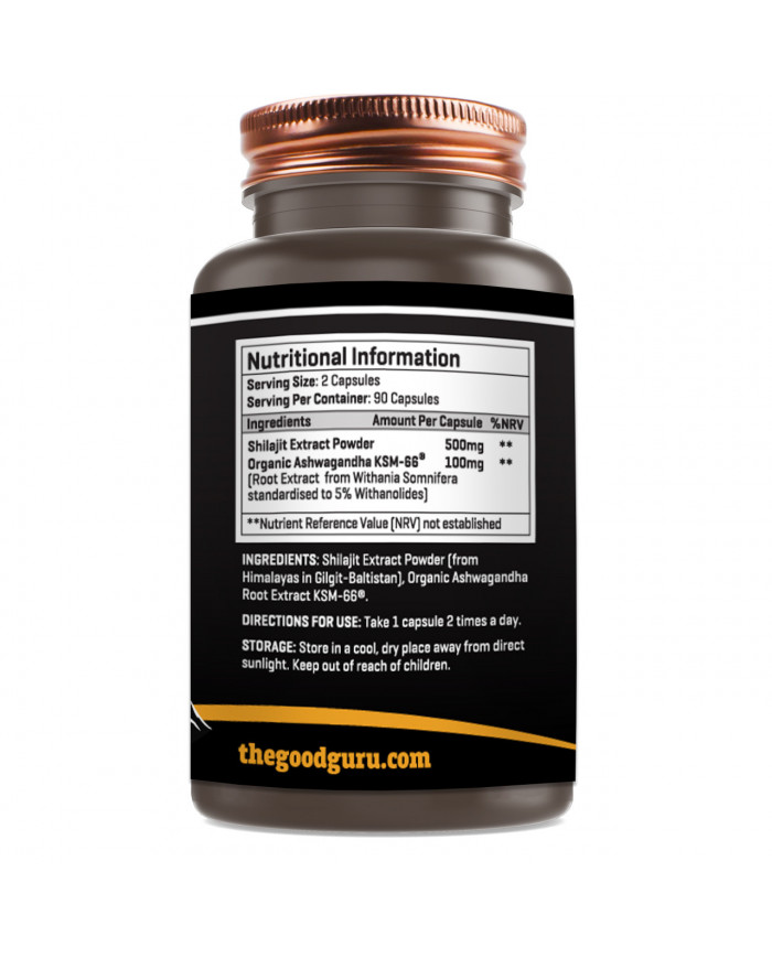 The Good Guru Shilajit 90 capsules