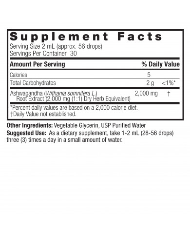 Nature's Answer Ashwagandha Liquid Extract 2oz Alcohol Free