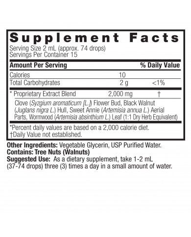 Nature’s Answer Black Walnut & Wormwood Liquid Extract 1 oz Alcohol Free