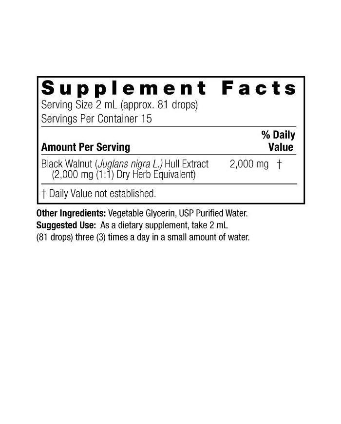 Nature’s Answer Black Walnut Hulls 1oz Alcohol Free