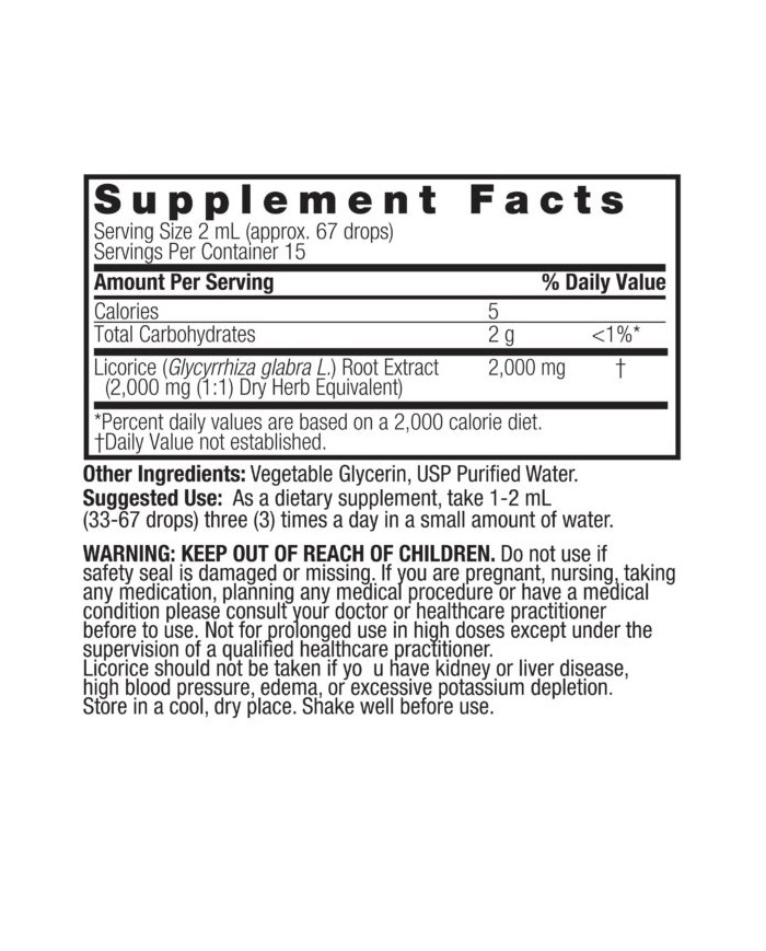 Nature's Answer Licorice Root Liquid Extract 1oz Alcohol-Free
