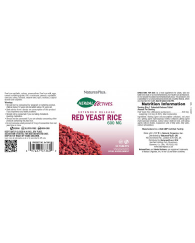 Nature's Plus Herbal Actives Red Yeast Rice
