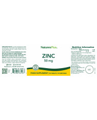 Nature's Plus Zinc 50 mg Tablets