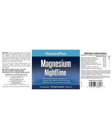 Nature's Plus KalmAssure NightTime 60 Capsules