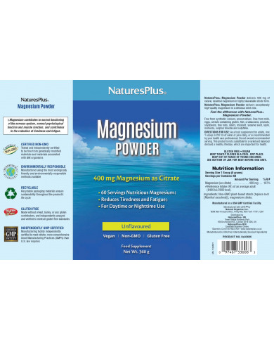 Nature's Plus KalmAssure® Magnesium Powder 360g