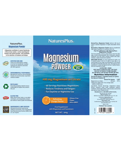 Nature's Plus KalmAssure® Magnesium Powder - Orange 360g