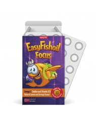 easyVit Omega 3 + Choline Vitamins B6 and B12, Folic Acid For Children EasyFishoil Focus