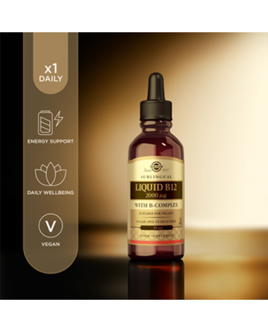 Solgar Liquid B12 2000 mcg with B-Complex - 59 ml