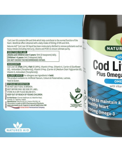 Natures Aid Cod Liver Oil Liquid