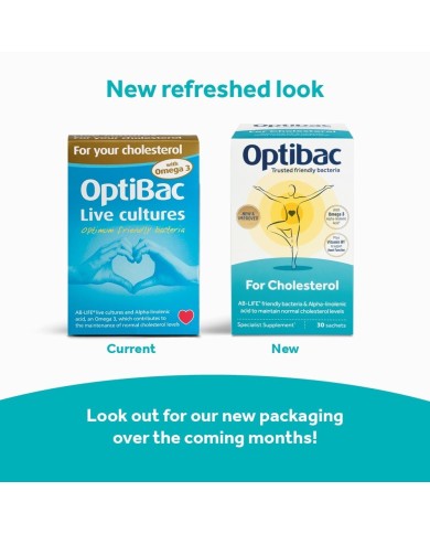 Optibac Probiotics For Cholesterol - New Packaging